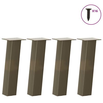Helloshop26 - Set mit 4 praktischen 30 cm Couchtischbeinen aus naturbelassenem pulverbeschichtetem Stahl