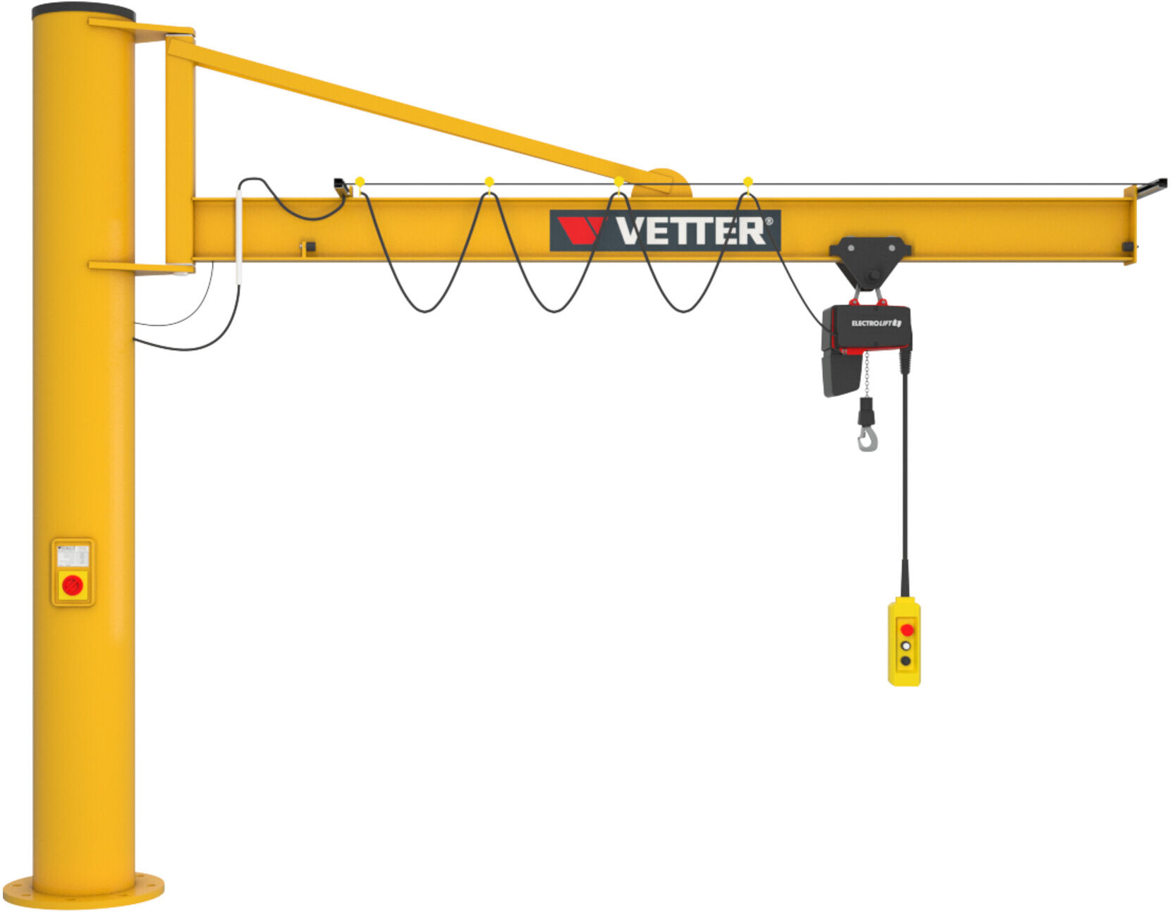 Vetter Säulenschwenkkran ASSISTENT Verbundanker-System Elektrokettenzug 250kg, 6,0m ; VETTER Krantechnik (AS2,5-6,0+VAS2+SiXX2F-HF)