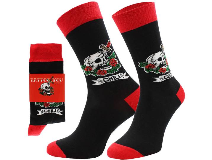 Freizeitsocken Tattoo, 1 Paar, 36-40