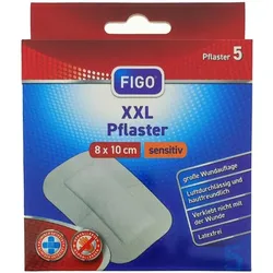XXL Pflaster sensitiv extra groß hypoallergen Wundauflage 80x100mm 5 Stück weiß