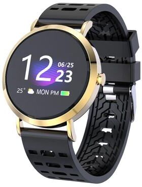 Inspired Deals CV08C Smart Fitness Tracker With Heart Rate Monitor, Sleep Tracking & IP67 Waterproof Color Screen gold