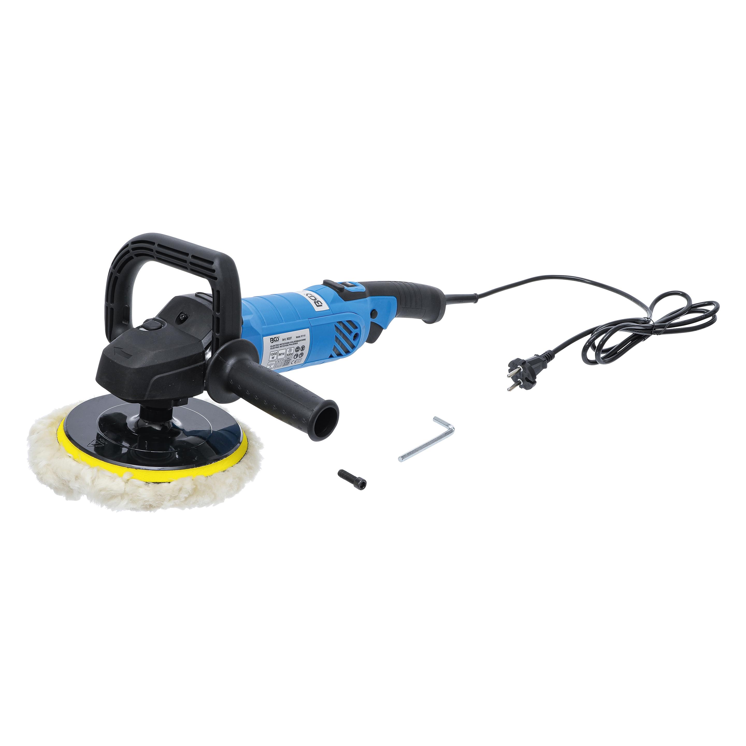 BGS Elektro-Poliermaschine max. 3000 U/min 1300 W Ø 180 mm (Exzenterpolierer) (9337)