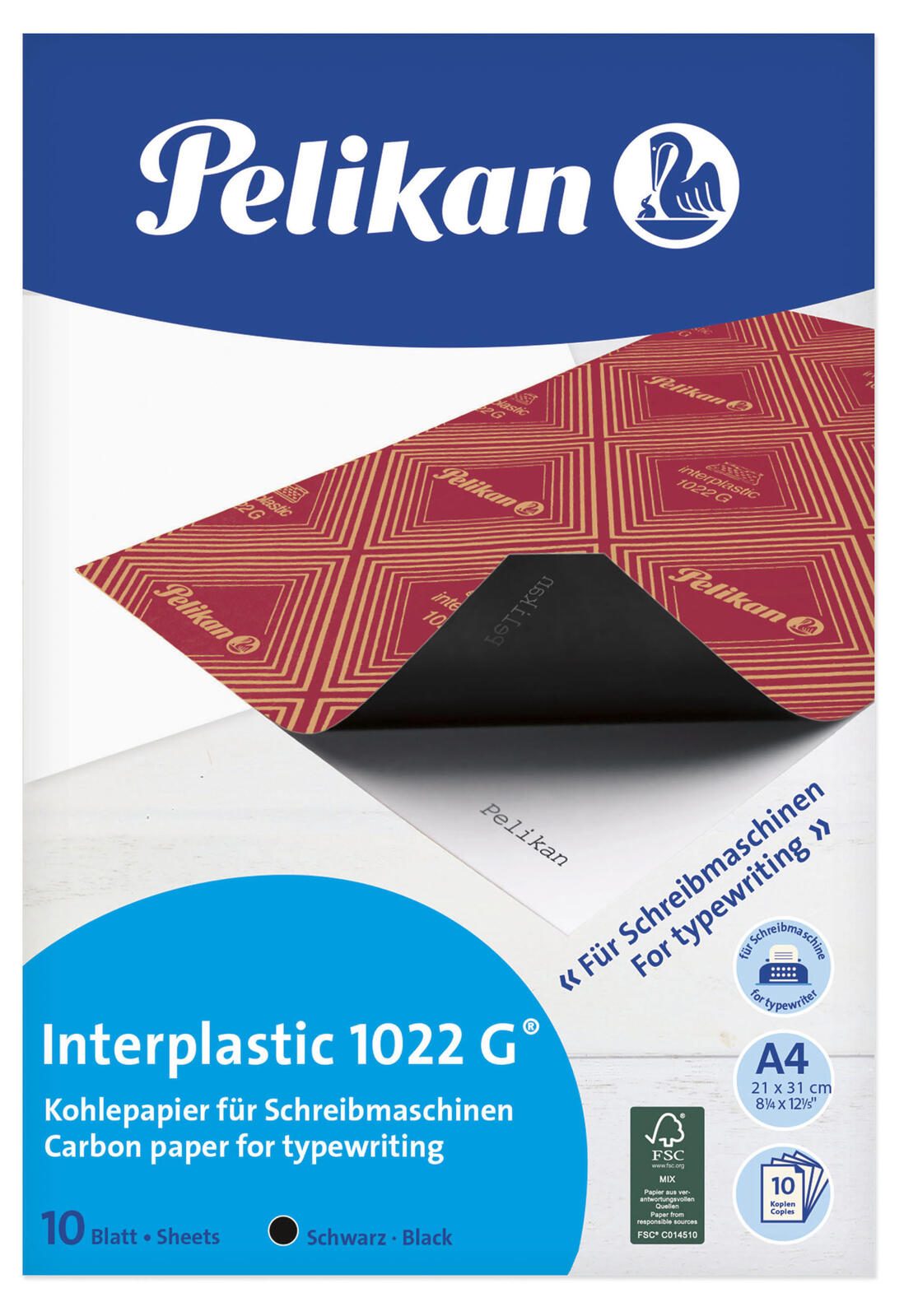 Pelikan Kohlepapier interplastic 1022 G® 401026 schwarz 100401560