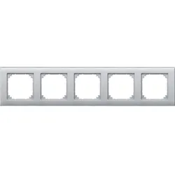 Merten 486560 M-PLAN-Rahmen, 5fach, aluminium