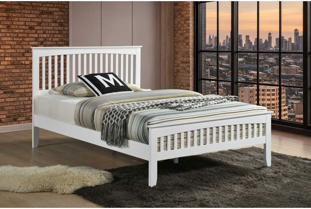 Three Posts Alyn Bed White Kingsize (5')