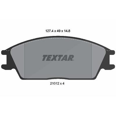 Textar Bremsbelagsatz, Scheibenbremse [Hersteller-Nr. 2101204] für Honda, Hyundai
