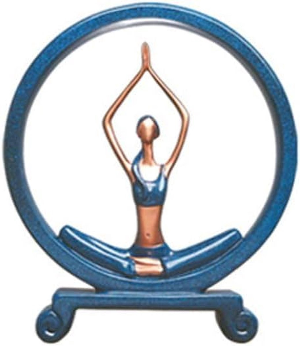 Handgeschilderd Decoratie Standbeeld in Blauw - 3000 Gram