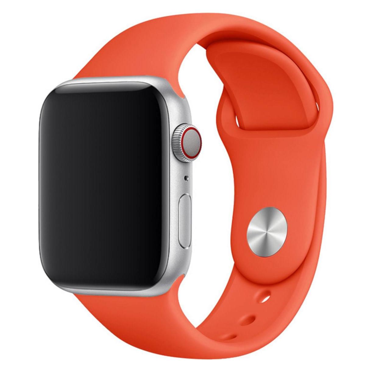 Devia Armband Deluxe Sport für Apple Watch 49mm/ 45mm/ 44mm/ 42mm nektarine (rostfreiem Stahl, Silikon) (6938595324895)