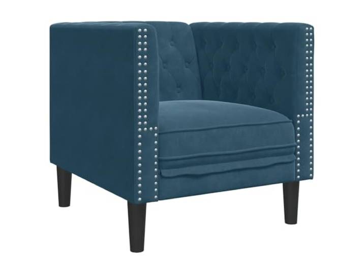 vidaXL Chesterfield-Sessel Blau Samt