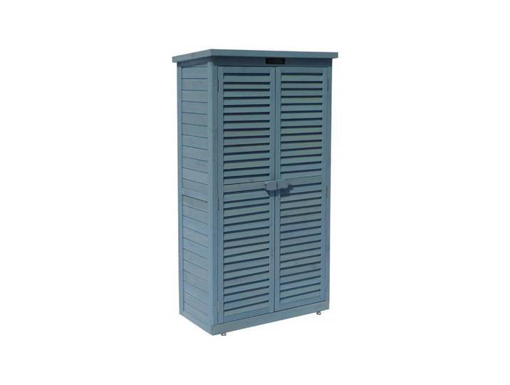 Habitat Garten Gartenschrank - Gartentruhe space Blau, Holz, 46x160x87 cm, Gartenzubehör, Geräteschränke