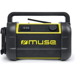 Muse M-928 BTY Jobsite Radio speaker, Black/Yellow (FM, Bluetooth, NFC), Radio, Schwarz, Gelb