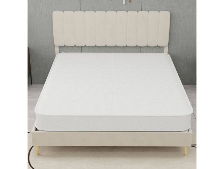 Matelas 3D respirant à ressorts ensachés anti-interférence soutien lombaire épaisseur 23 cm 140x200 cm blanc