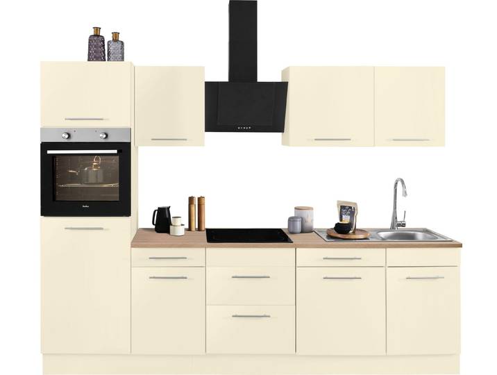 wiho Küchen Küchenzeile Ela, Breite 280 cm, Soft-Close-Funktion, höhenverstellbare Füße