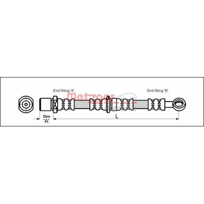 METZGER AUTOTEILE Bremsschlauch 4110203 für Subaru