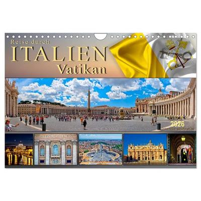 Reise durch Italien Vatikan (Wandkalender 2026 DIN A4 quer), CALVENDO Monatskalender