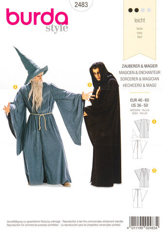 burda Schnitt 2483 "Zauberer & Magier"