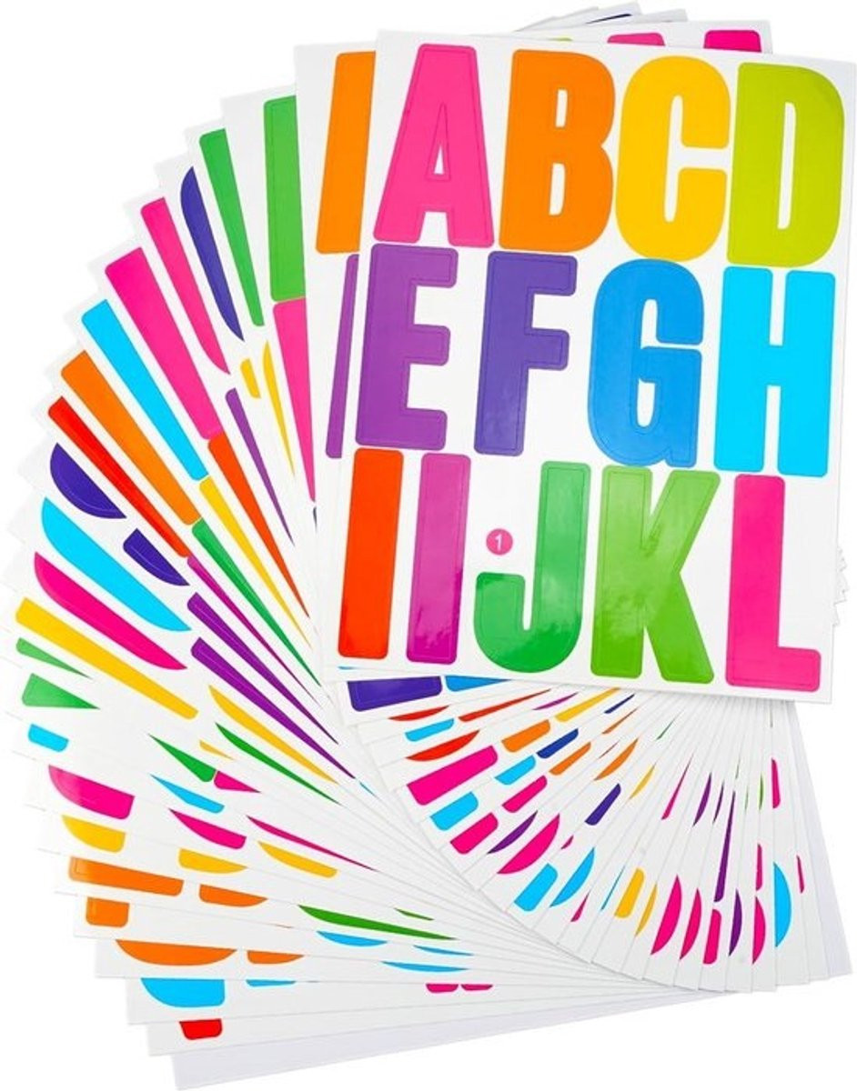 Zelfklevende Vinyl Letters Set van 24 Vel voor Buitenborden en Decoratie