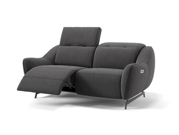 Stoff Komfortsofa LIVERI 2-Sitzer Relaxgarnitur Design Couch