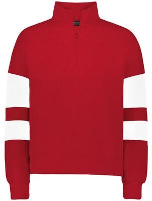 Holloway 229758 Women's JACKSON WAY PULLOVER T-Shirt in Scarlet/White size Small