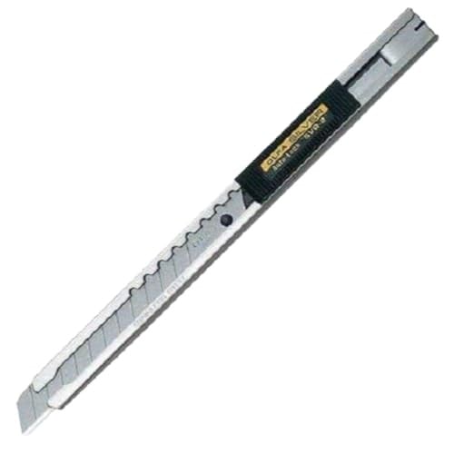 Olfa SVR-2 Slimline RVS Snap Mes met Pocket Clip, Grijs