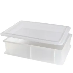 MOLDICA 1 Stapelbarer Brot- und Pizzagärschrank + 1 Deckel, Polyethylen, 30x40x10, weiß