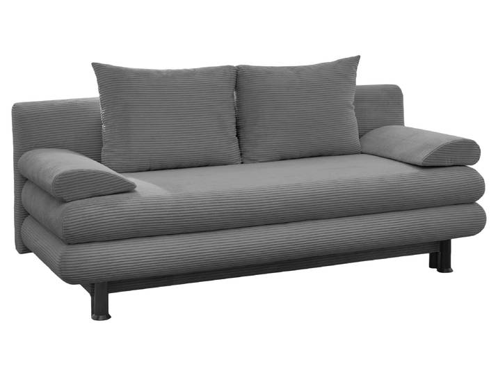 Sun Garden Cord Schlafsofa Bern mit Stauraum Grau