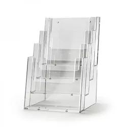 Dispenser Mehrfach Tischständer - 4 x DIN A5 Hochformat- Flyerständer
