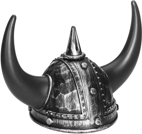 Helm "Wikinger", schwarz/grau