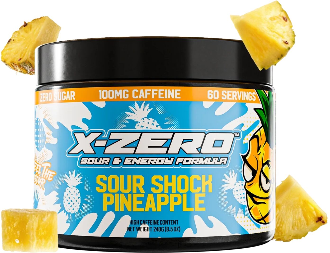 X-Gamer X-Zero Sour Shock Pineapple - 60 Servings