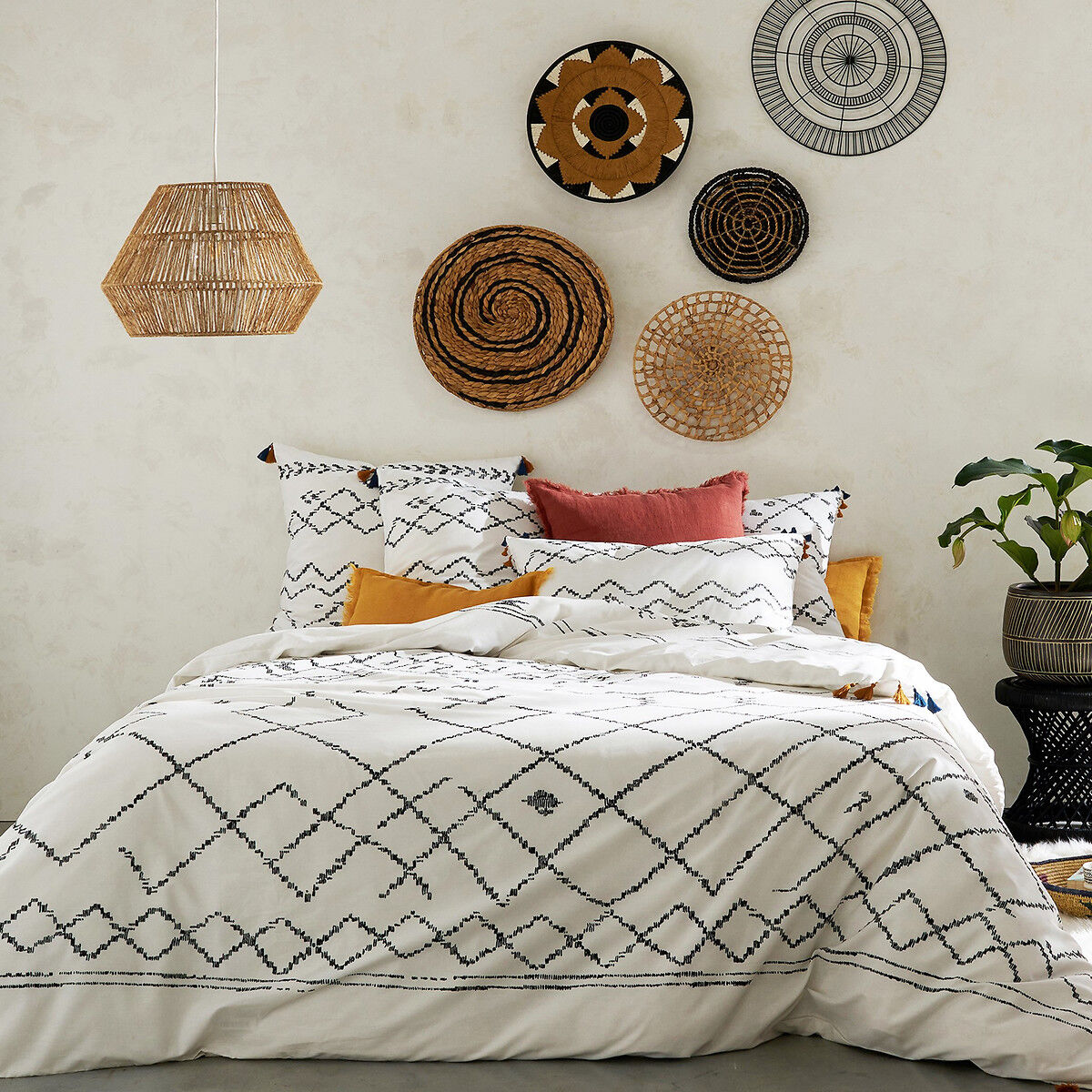 LA REDOUTE INTERIEURS Housse de couette coton, Afro Craft