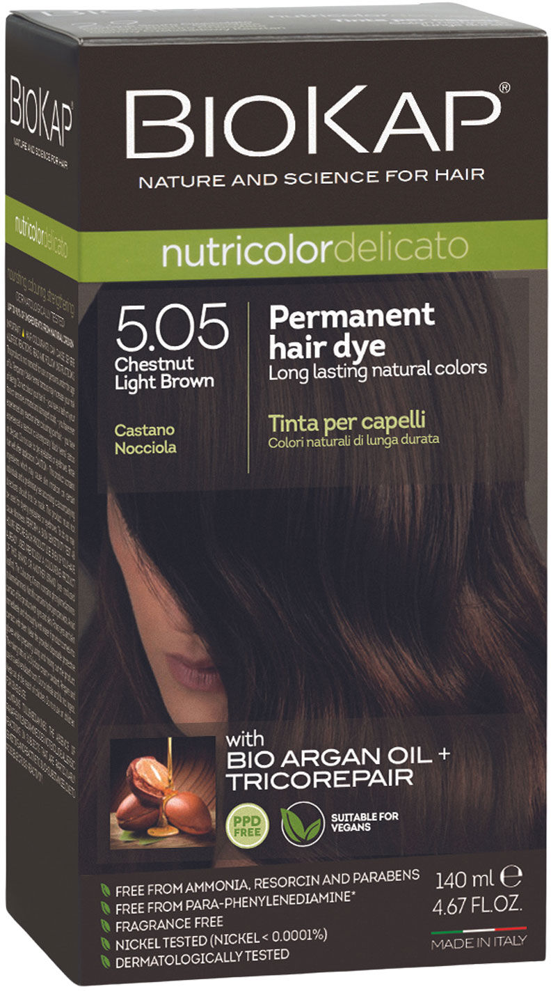 BIOKAP Nutricolor Delicato 5.05 Permanent Hair Dye 140ml