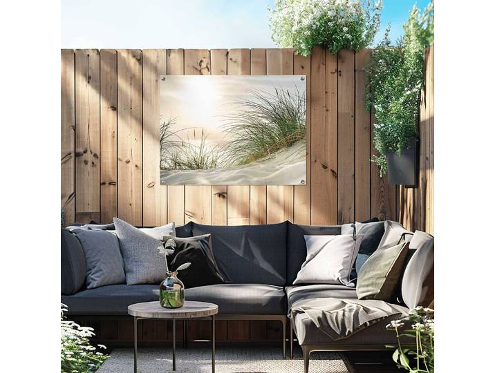 home24 Outdoor-poster Zonsondergang PVC beige/beige 60 x 80 x 0cm