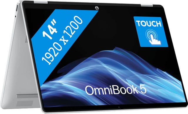 HP OmniBook 5 Flip 14-fp0970ndx 2-in-1 Convertible Multimedia Laptop met Windows