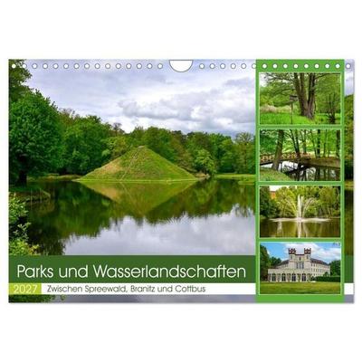 Parks und Wasserlandschaften (Wandkalender 2027 DIN A4 quer), CALVENDO Monatskalender