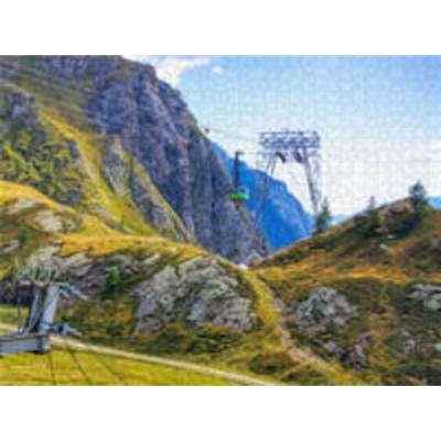 CALVENDO Puzzle Seilbahn ins Bavonatal | 1000 Teile Lege-Größe 64x48cm Foto-Puzzle für glückliche Stunden