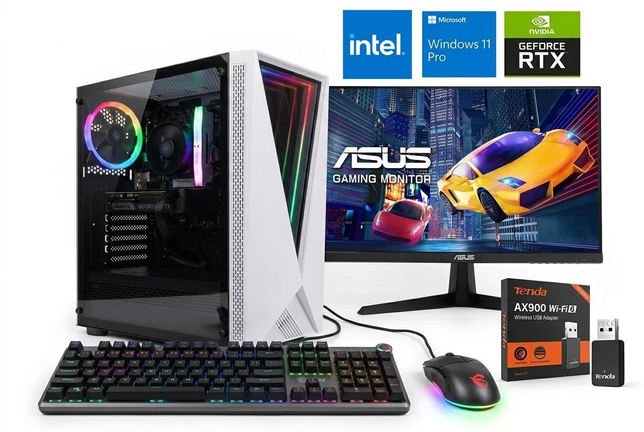 Gaming PC Komplett SET Intel i5 | 16GB RAM | 512 GB SSD | Nvidia RTX 5060