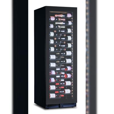 KLIMAITALIA Belüfteter Weinkühlschrank. 128 Flaschen. Rauchglastür. LED-Beleuchtung. Metall-Schubladenregale. Digitales Thermometer. CW180G1TB