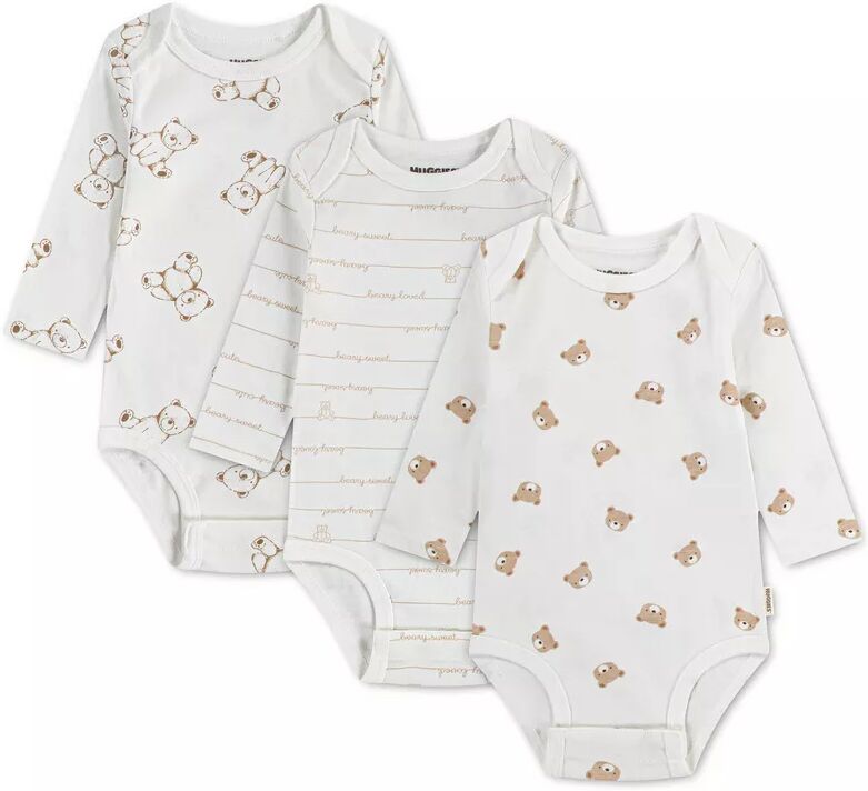 HUGGIES - Body, 3er-Pack, 9M, Ecru