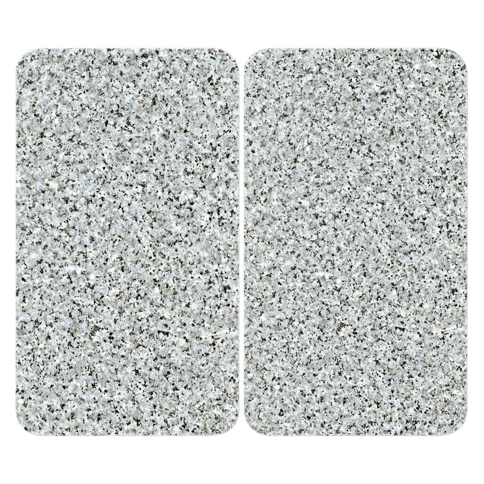Wenko Glasabdeckplatte Universal Mod. Granit, 2er Set für alle Herdarten (52 x 30 cm) (2521120500)