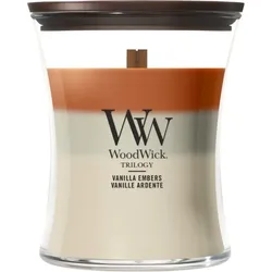 WoodWick Trilogy Vanilla Embers Kerze mittel