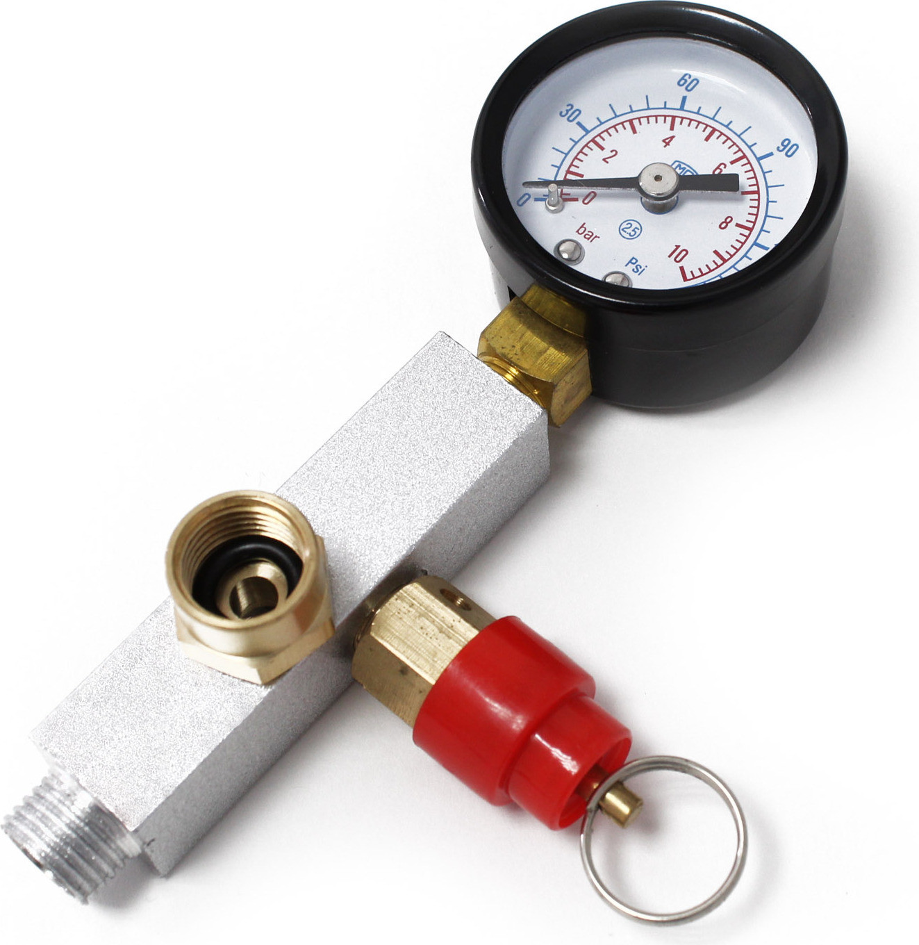 Wiltec Adapter voor luchtcompressor drukzijde model AS196AW met manometer