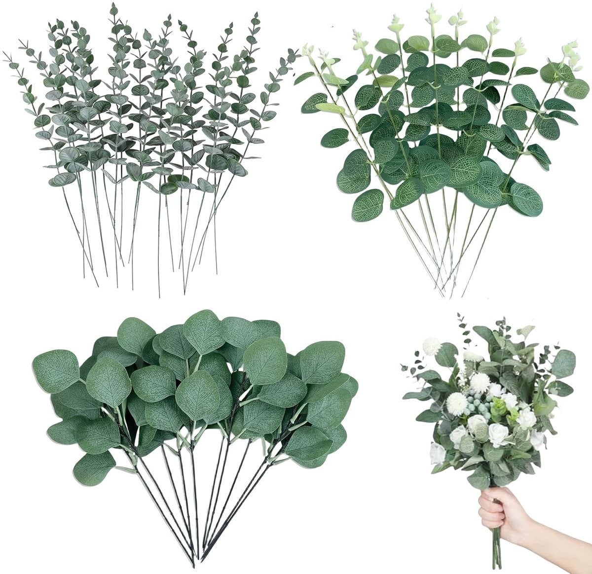 Dailygoods Eucalyptus Kunstplant met Glitter voor Binnen Decoratie