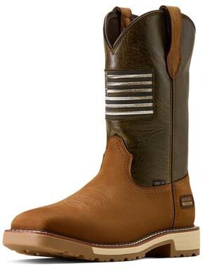 Ariat Activator Patriot (Men's) Work in Brown, Size 9.5 E2, Leather