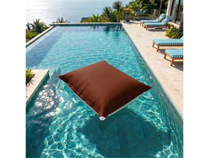 Pouf Géant XXL Déhoussable Flottant pour Piscine Terracotta