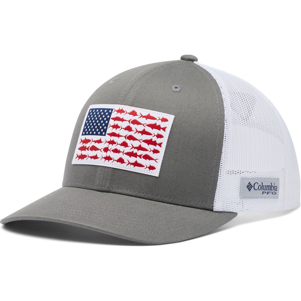 Columbia PFG Fish Flag Mesh Snap Back titanium, white (049) O/S 183700-1837001-049-O/S