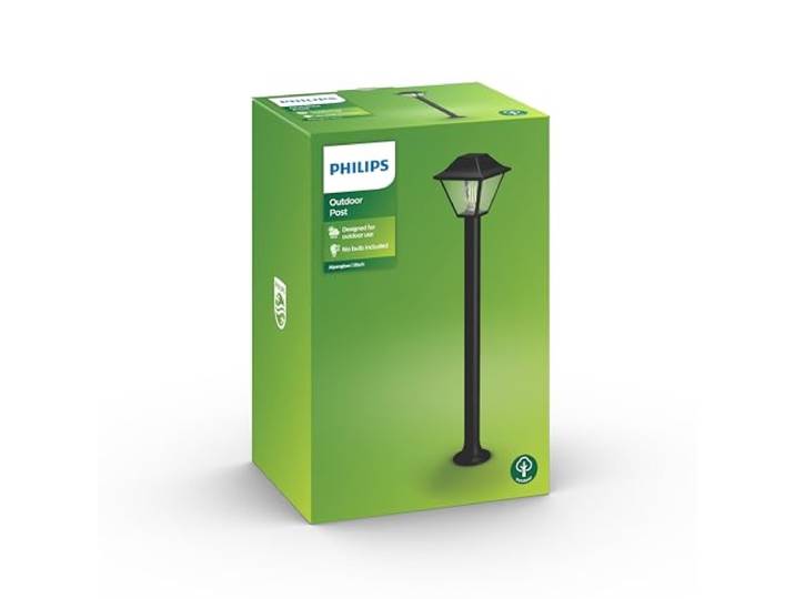 Philips ALPENGLOW Potelet max. 1x60W E27 - Noir