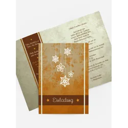 Weihnachtseinladung geschäftlich selbst gestalten mit Spruch und Fotos im Onlinedesigner bei Meine-Kartenmanufaktur.de