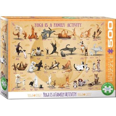 Family Puzzle 500 Teile - Oversize - Yoga is a Family Activity