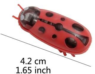 Uplift Treasures Electric Bug Cat Toy Automatic Mini Robot Insect With Catnip For Cats red Black 2