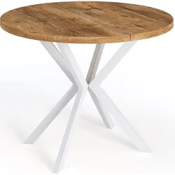 ESSTISCH Della runder ausziehbarer, Lefkas Eiche 120-200/120/76 cm